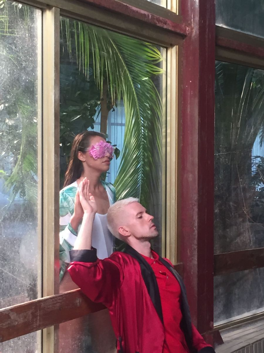 Маркус Рива на съемках клипа